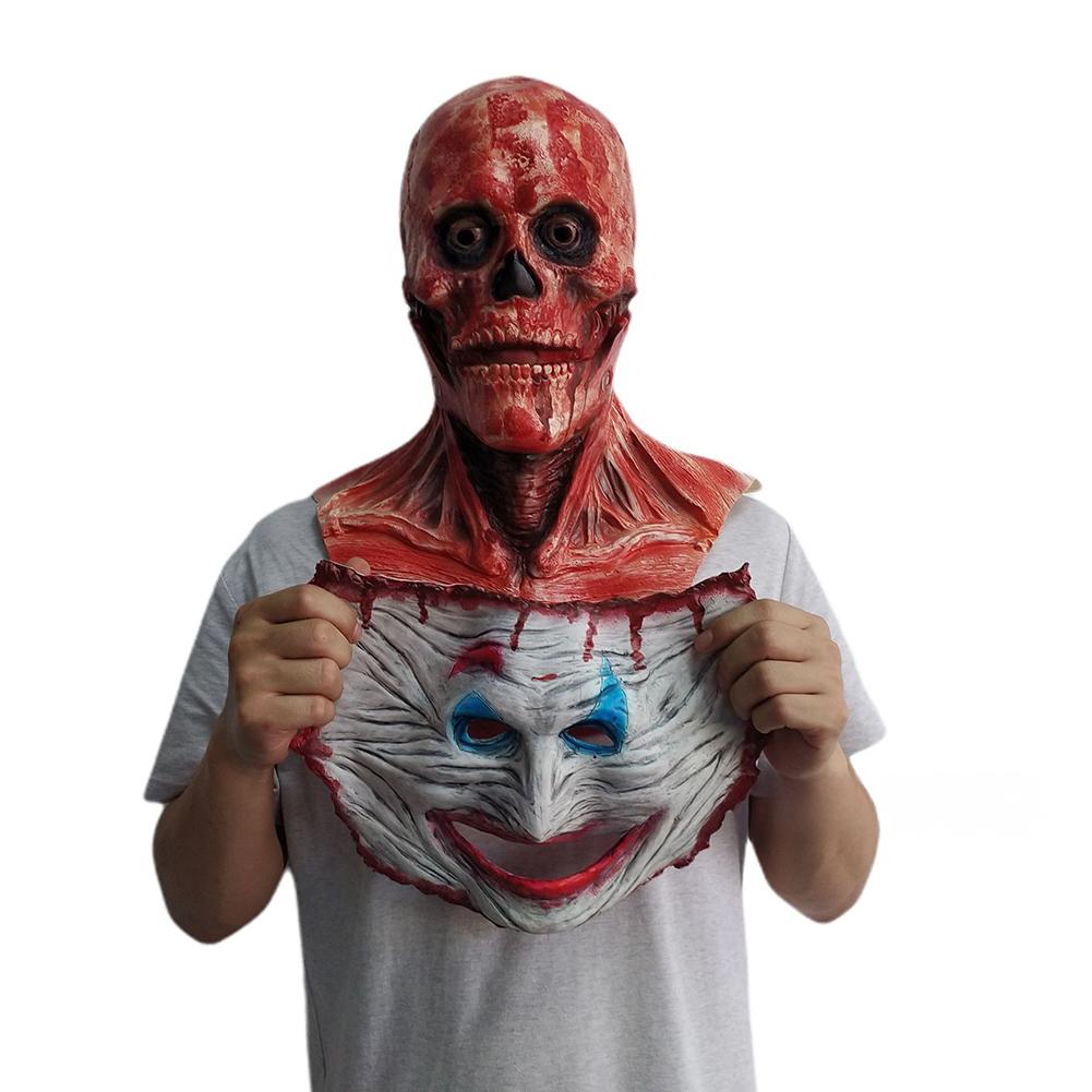 Halloween Animated Talking Mask Glowing Green Eyes Skull Mask Animated Moving Jaw Skull Realistic Halloween Prop Full Head Halloween Skull Mask