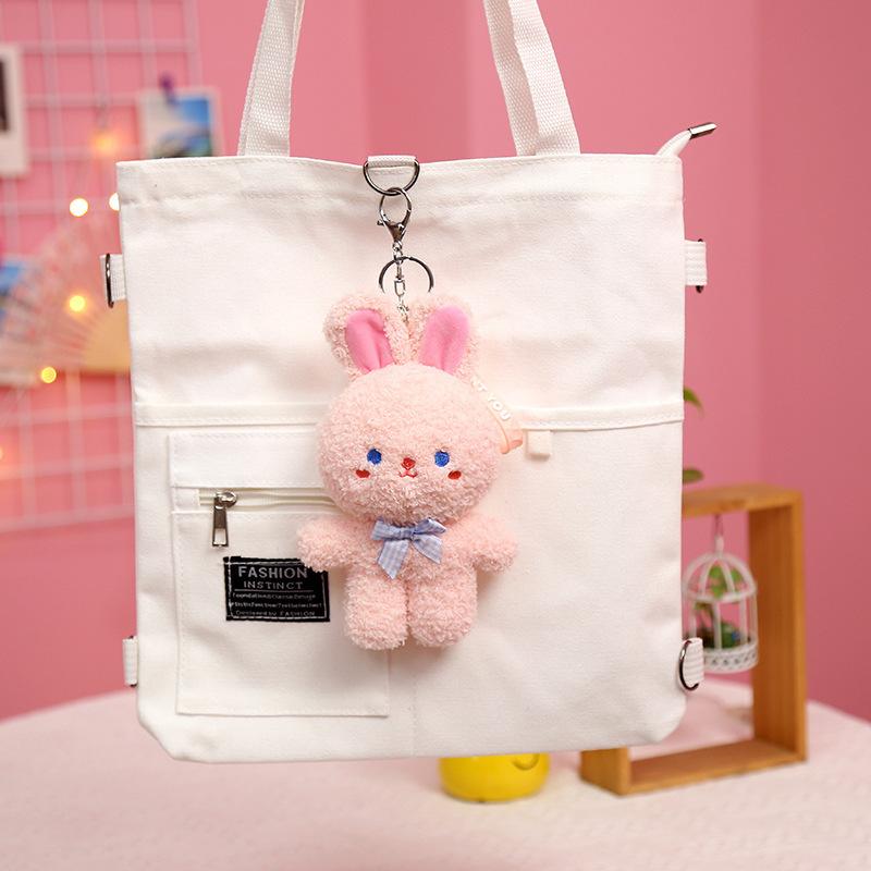Dziewczyna wiatr różowy królik JK torba wisiorek akcesoria telefon komórkowy klucz tornister metalowy wisiorek student pluszowa lalka