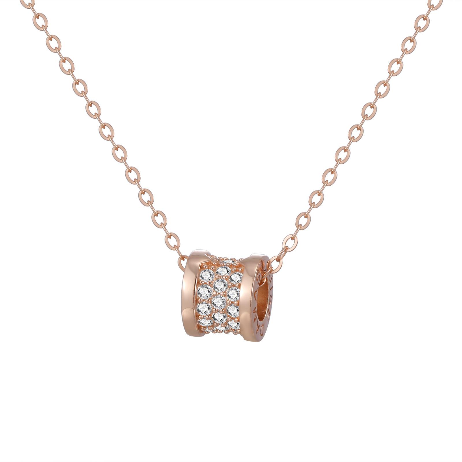 

Серебряное ожерелье S925 с тонкой талией и бриллиантами, женская подвеска из розового золота с буквами, цепочка на ключицу премиум-класса Gypsy, аксессуары 925 Silver