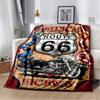 HD Vintage Route 66 Americká Historická Mateřská Silnice Tištěnádeka Domácí Extra Velká Měkká Potah na Rozkládací Pohovku Cestovnídeka Dárek