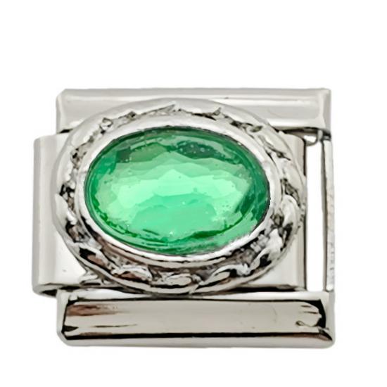 Enamel DIY Inlaid Titanium Steel Italian Charm Bracelet