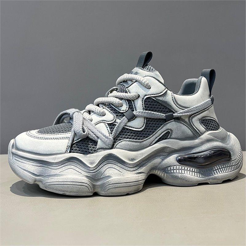

Spring and summer mesh breathable and comfortable casual shoes European air cushion retro thick-soled dad shoes dl 38 серый