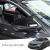 Horn Style Side Mirror Cap Rearview Mirror Cover for Honda Civic 10th Gen Exterior Accessories 2016 2017 2018 2019 2020 2021