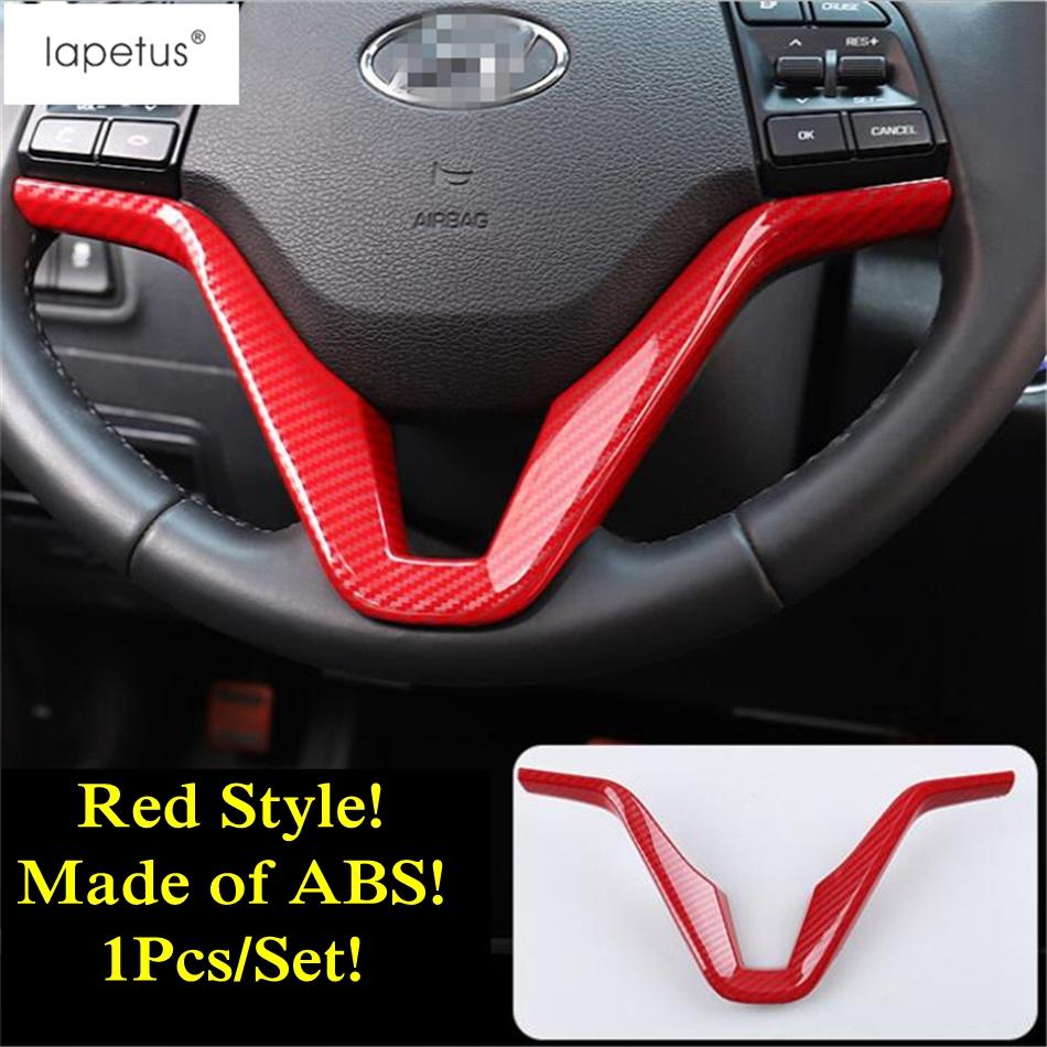 ABS Steering Wheel Botton Frame Decoration Cover Trim For Hyundai Tucson 2016 -  Matte / Carbon Fiber Interior Accessories