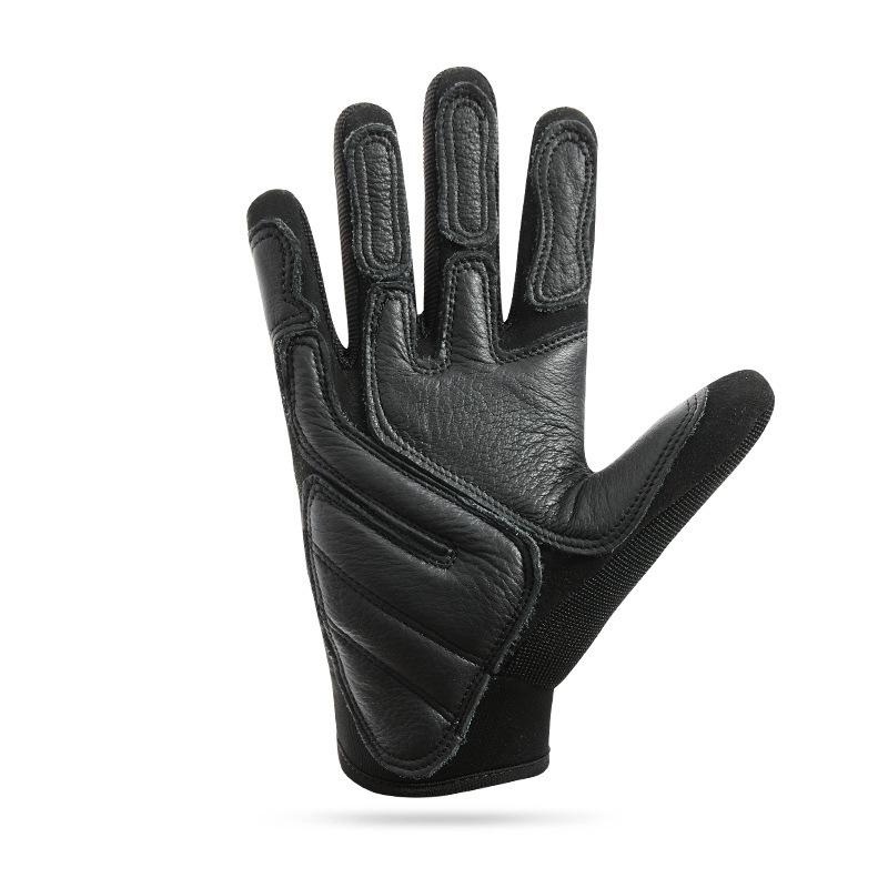 Outdoor Rope Drop Gloves Cowhide Speed Down Fitness Training Rope Drop Cave Down Equipment Anti Slip Wear Resistant Thickened Palm Pad