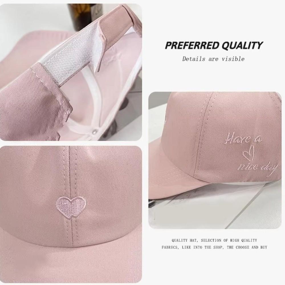 High Ponytail Kids Sun Hat Solid Color Baby Peaked Cap Korean Children's Baseball Cap  Outdoor