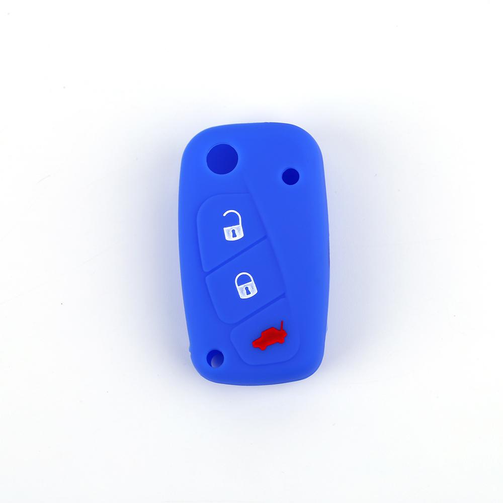 Silicone Key Cover Fob Case For Fiat Panda Idea Stilo Ducato Bravo 500 Doblo Grande Punto Bravo Minibus Linea 3 Button Remote