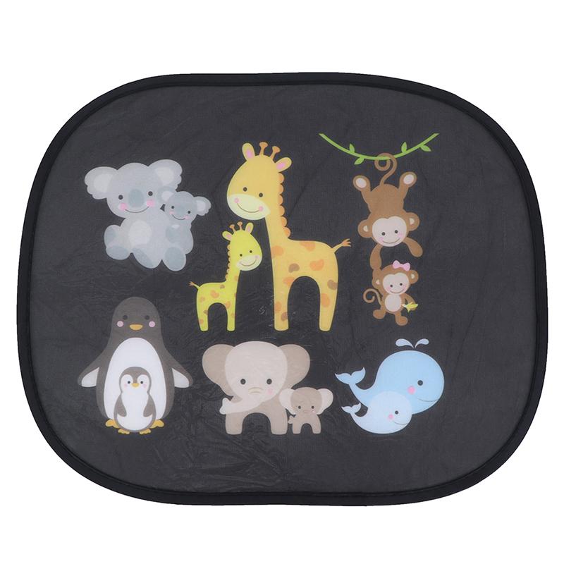 2PCS Cute Cartoon Car Sun Shade Cover UV Protect Curtain Side Window Sunshade Cover For Baby Kids Universal Car Styling Foldable