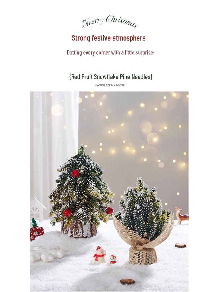 Mini Christmas Tree Ornament: Desktop Decoration & Holiday Photo Prop 2024