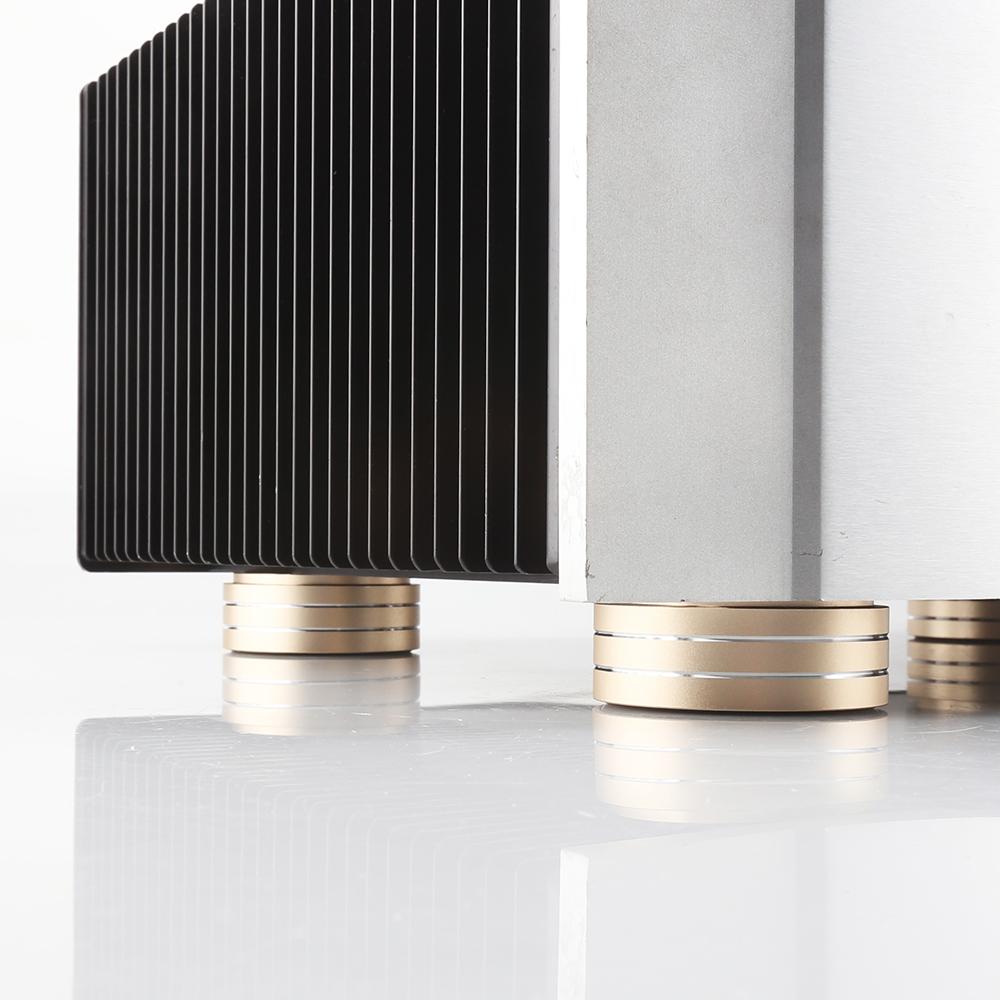 4pcs 58x22mm Aluminum HIFI AMP Speaker Isolation Stand Turntable DAC Feet Pad Gold Silver Speaker Feet Tuber Amplifier