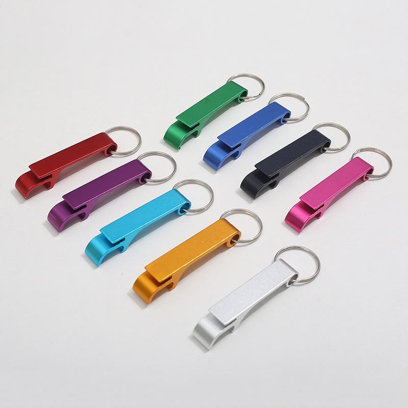 Colorful Multifunctional Keychain: Practical Beer Bottle Opener with Logo - Perfect for Promotional Gifts