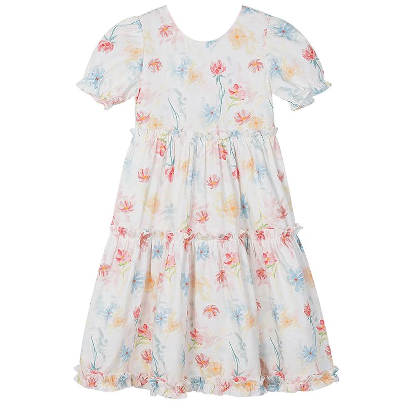 Girls' Sweet Floral Princess Summer Dress