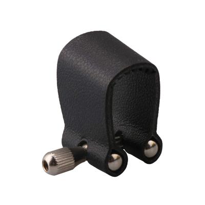 Yibuy Alto Sax Ligature Leather Black YB-AL01