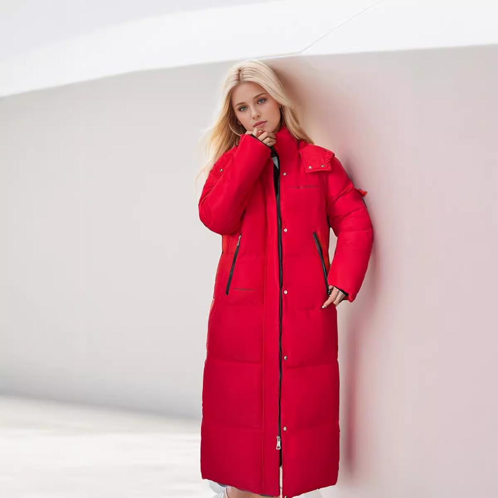 GMXIA Damskie kurtki i płaszcze w stylu vintage casual w jednolitym kolorze, jesień/zima, długi rękaw, z kapturem