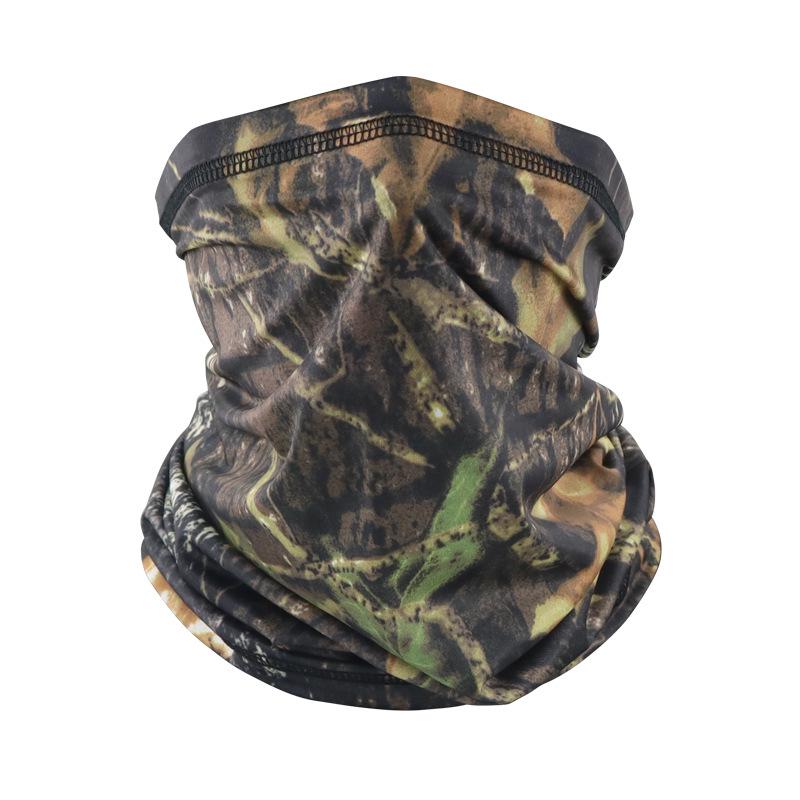 Camouflage Ice Silk Neck Gaiter: Multifunctional Summer Headscarf for Outdoor Cycling, Sun Protection, and Quick-Drying Breathable Face Mask for Men.