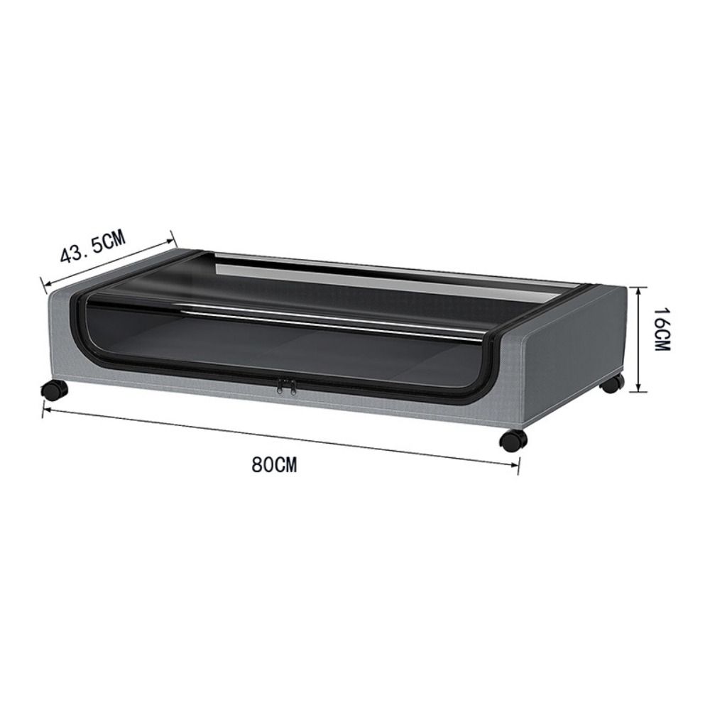 Foldable Under Bed Storage Box Square with Wheels Clothes Storage Organizer Large Capacity Storage Rack