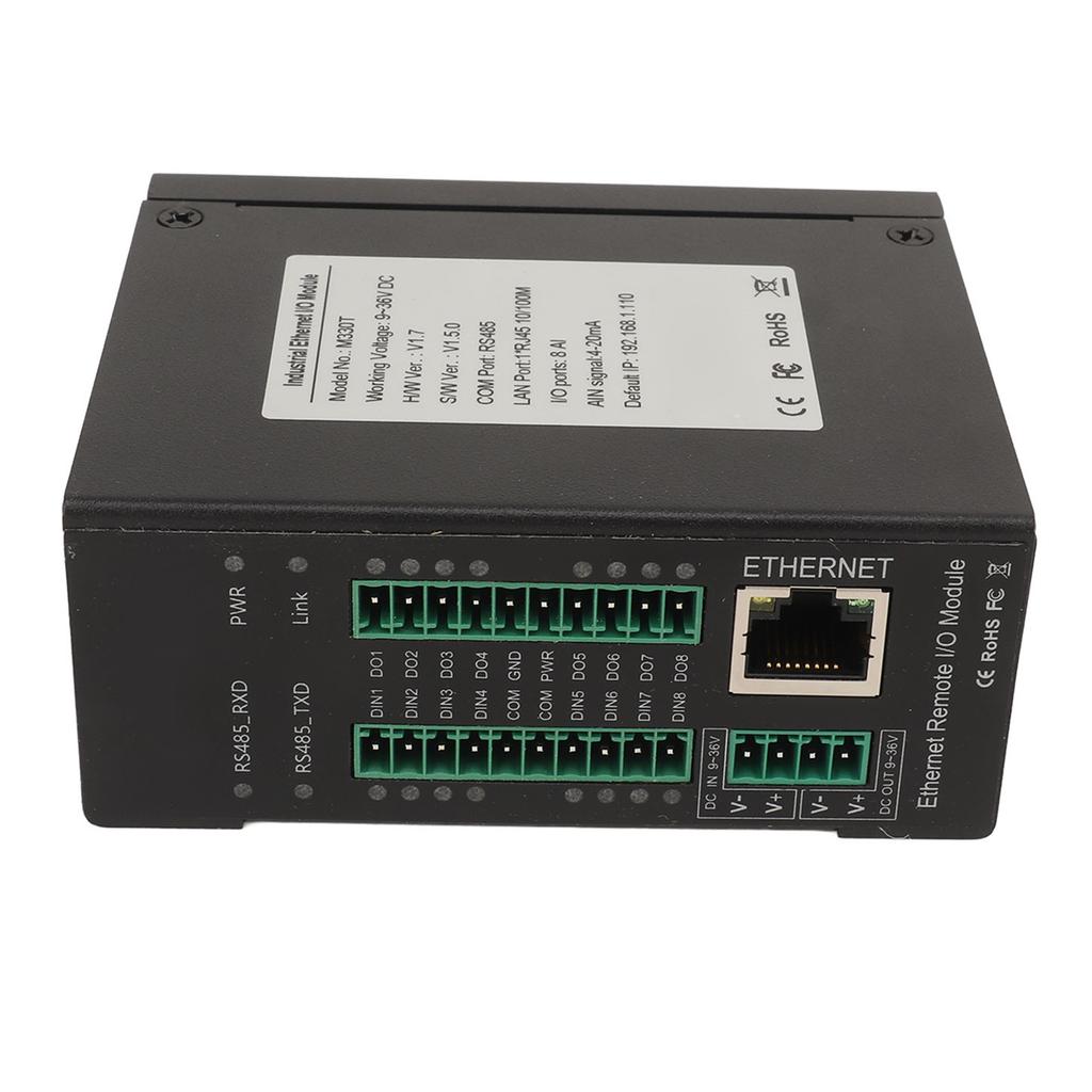 Industrial Ethernet Remote IO Module Network IO Controller Modules Anti Reverse Connection with
