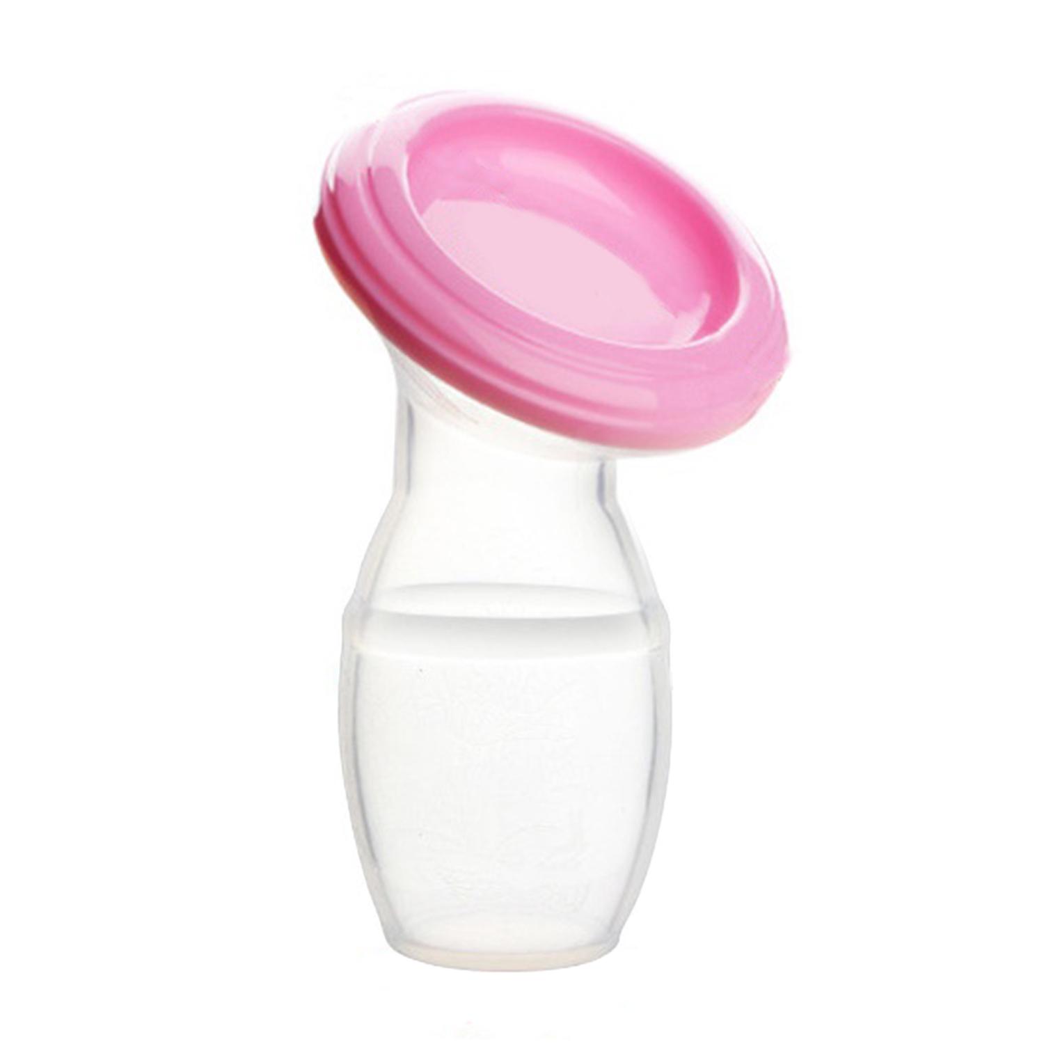 

Силиконовый ручной молокоотсос Сбор грудного молока Доение Хранение молока Инструмент для сбора молока, препятствующий переливу Товары для беременных розовый