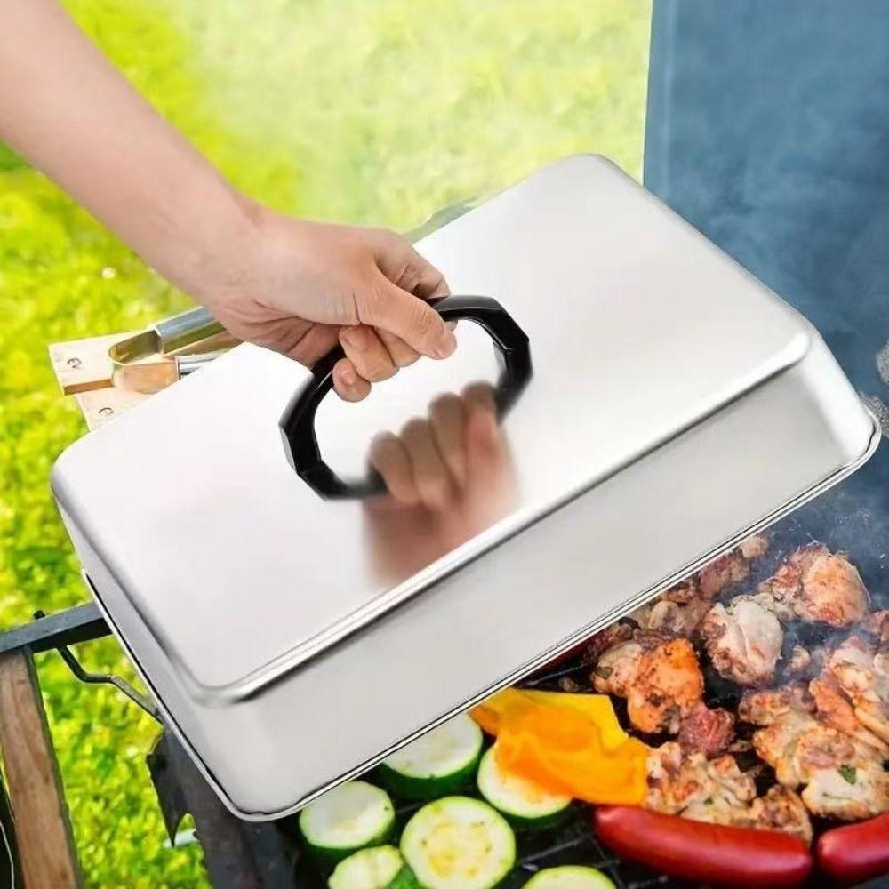 Heat Resistant Cheese Melting Dome Stainless Steel Frying Pan Cover  Teppanyaki Cooking