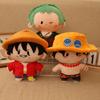 20Cm Luffyzoroace One Piece Plush Doll Anime Peripherals Cute Soft Stuffed Toys Throw Pillow Children Birthday Xmas Gifts