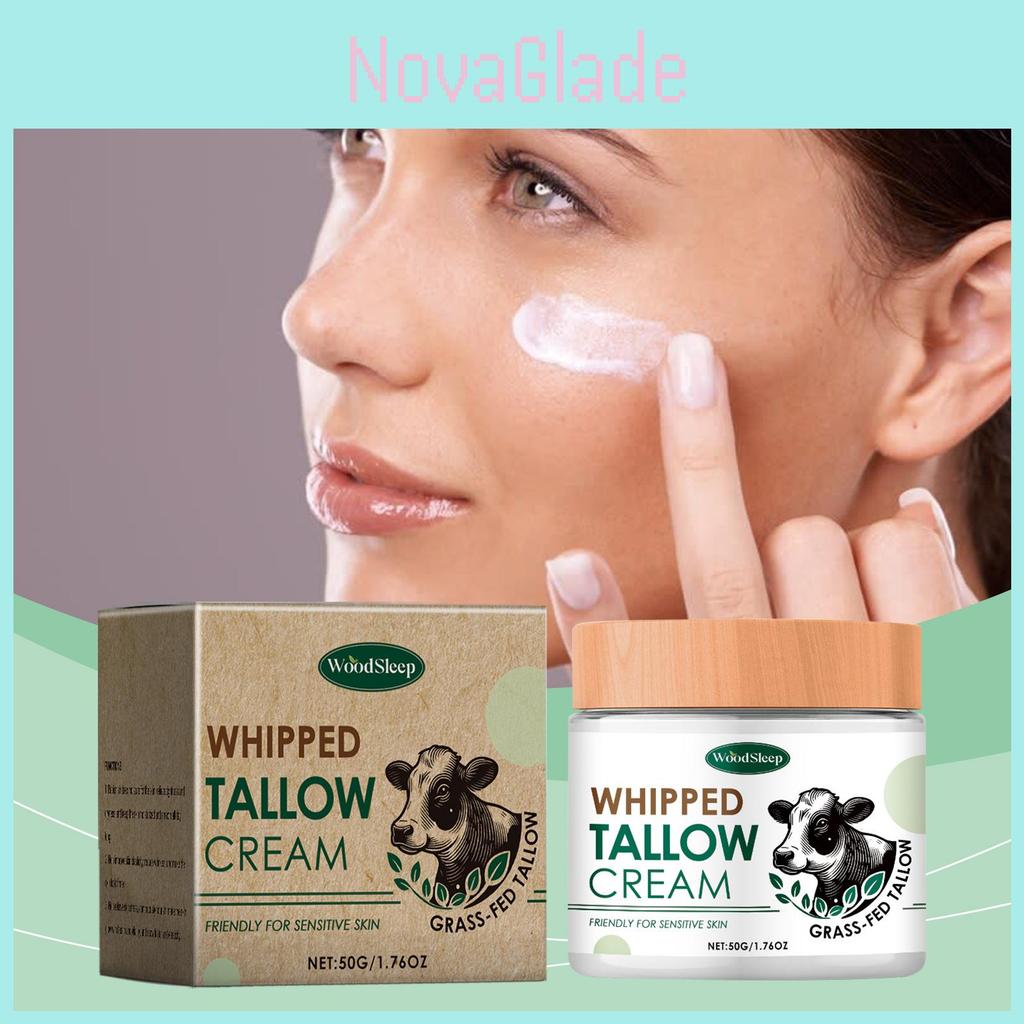 Woodsleep Grass-fed Beef Tallow Skin Cream Hydrating Moisturizing Nourishing For Dry Skin