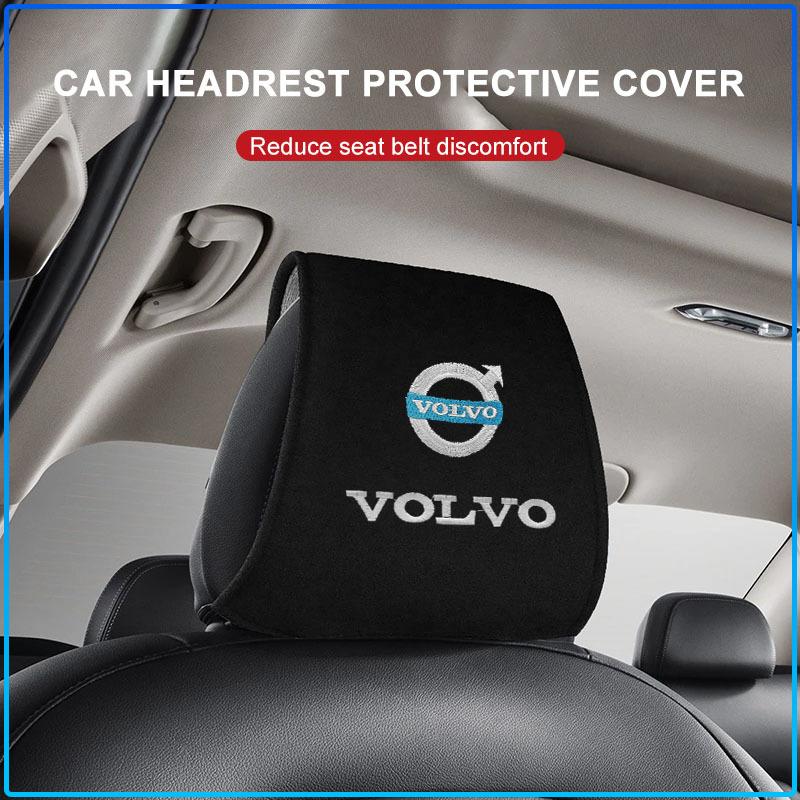 1/2pcs Car Accessories Seat Headrest Protective Covers For Volvo Rdesign XC90 S60 XC60 V70 S80 S40 V50 V40 V60 C30 S70