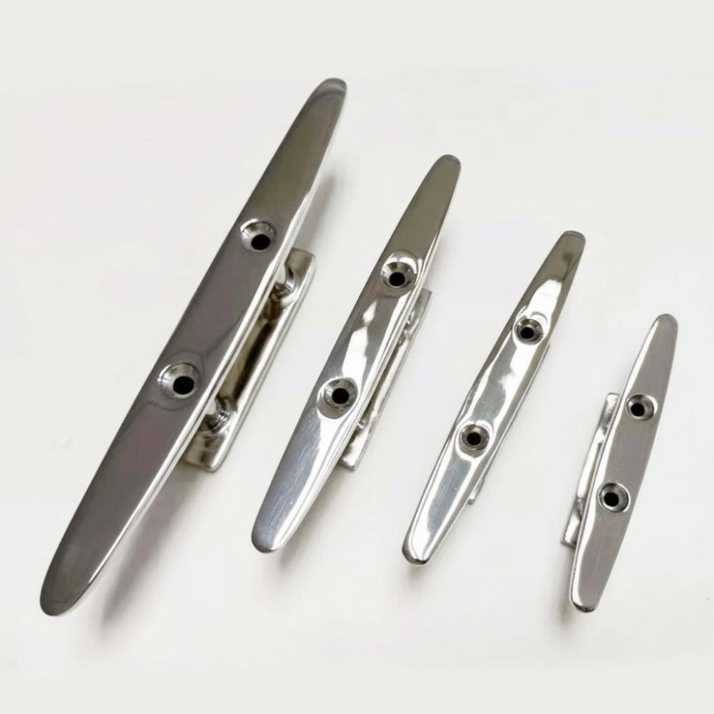 Polished Finish Mooring Cleat 100mm Size Boat Grab Handle Boat Yacht Boat Cleat  Marine Accessories