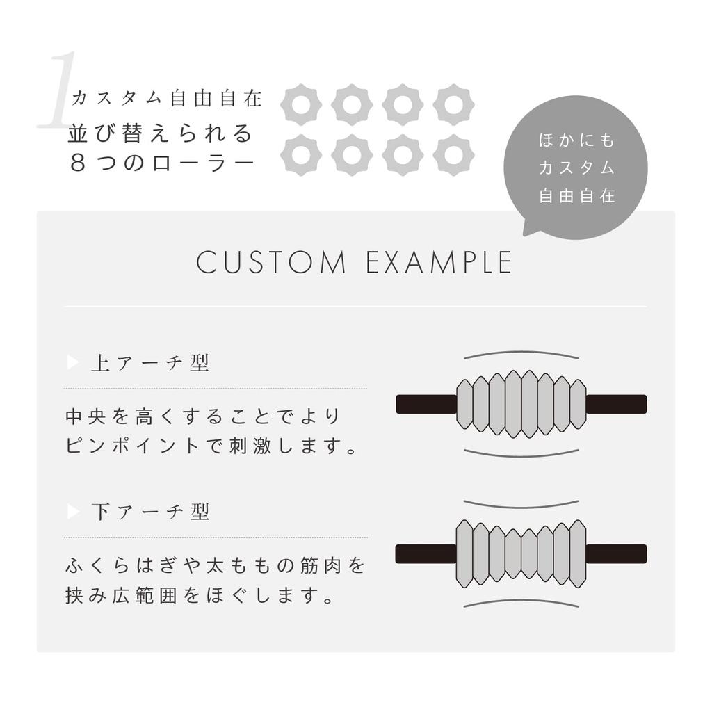 MIVIOS Stick Roller Custom Replaceable Pressure Point Fascia Roller Myofascial Release Loosen Stretch Custom Stick Mivios AMV102LG Light Gray