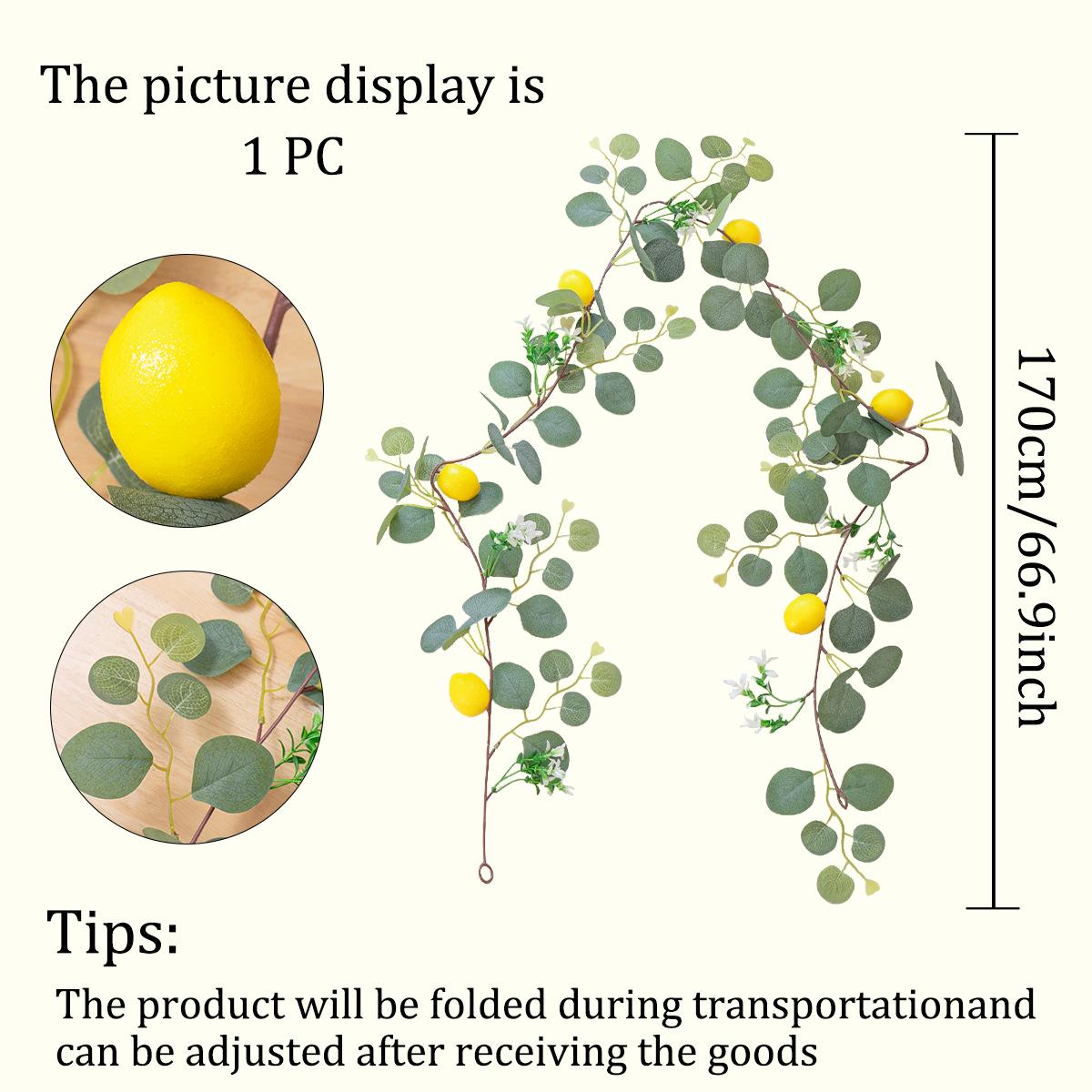 Искусственная зелень Эвкалипт и Лимонная лоза Декор для двери/стены