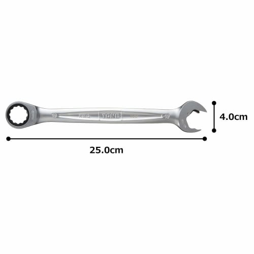 Tone HPRMQ-19 Quick Ratchet Open End Wrench, 19mm Width