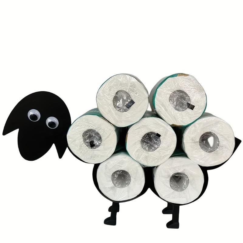 Железный держатель для салфеток в форме овцы, товары для дома, украшение для ванной комнаты, держатель для туалетной бумаги, креативное украшение интерьера чёрный