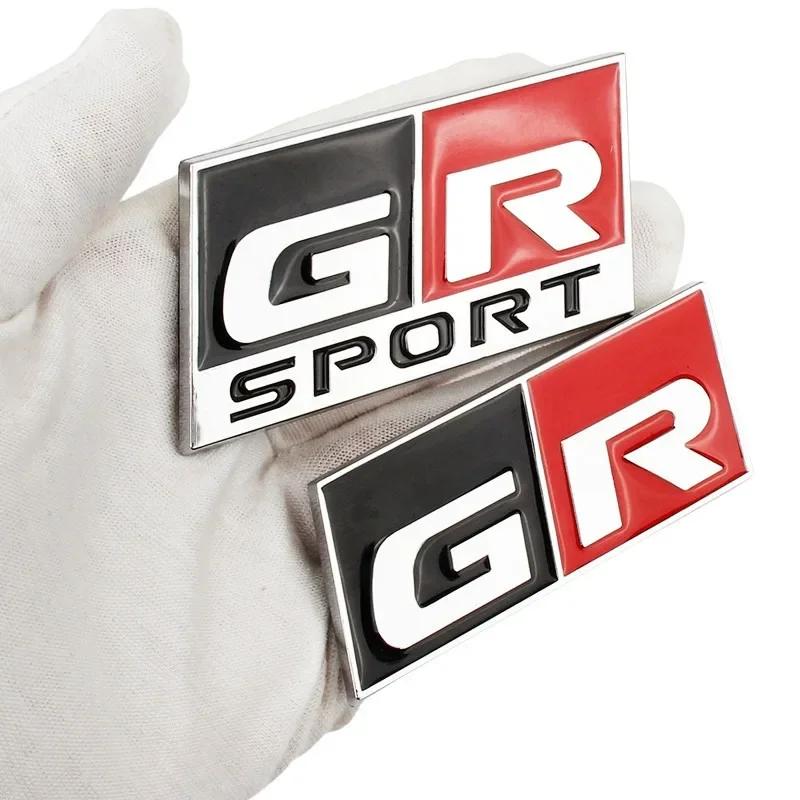 1Pc 3D Metal GR SPORT Logo Emblem Badge Car Body Trunk Deccor Sticker For CHR RAV4 Camry Alphard Avensis Prius Verso Crown