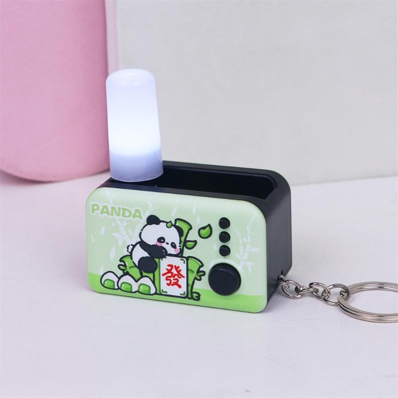 Interactive LED Keyring For Evening Key Finding And Finger Exercise Shatterproof Plastic Construction Keychain