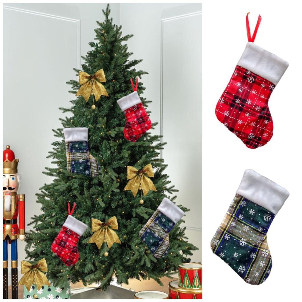 Christmas Small Stockings Gifts Bag Fireplace Decoration Holiday Xmas Party