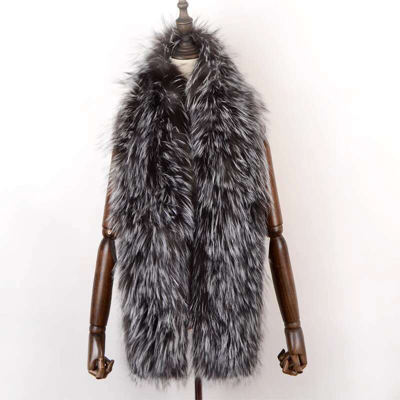 

Real Fox Fur Knitted Scarf Women s Winter Warm Neck Cover Scarf Long Woven Fur Collar Scarf Fashion Warm Outwear Scarf Shawl 160cmx15cm