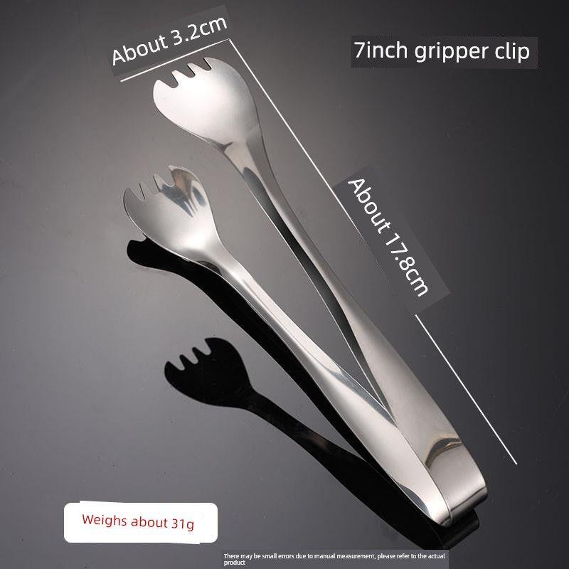 Stainless Steel Tongs, Food Tongs, Stainless Steel Food Clips, Bread Tongs, Barbecue Tongs, Bun and Steamed Bun Tongs, Extended Spicy Hot Pot Tongs