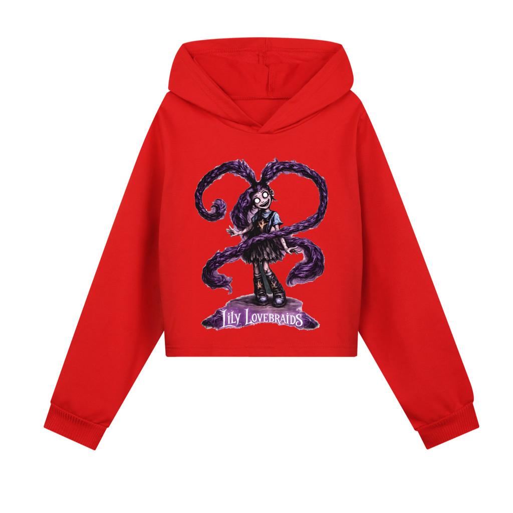 5582 Multi-color Kids Girls Lily Lovebraids Printed Long Sleeves Hoodies