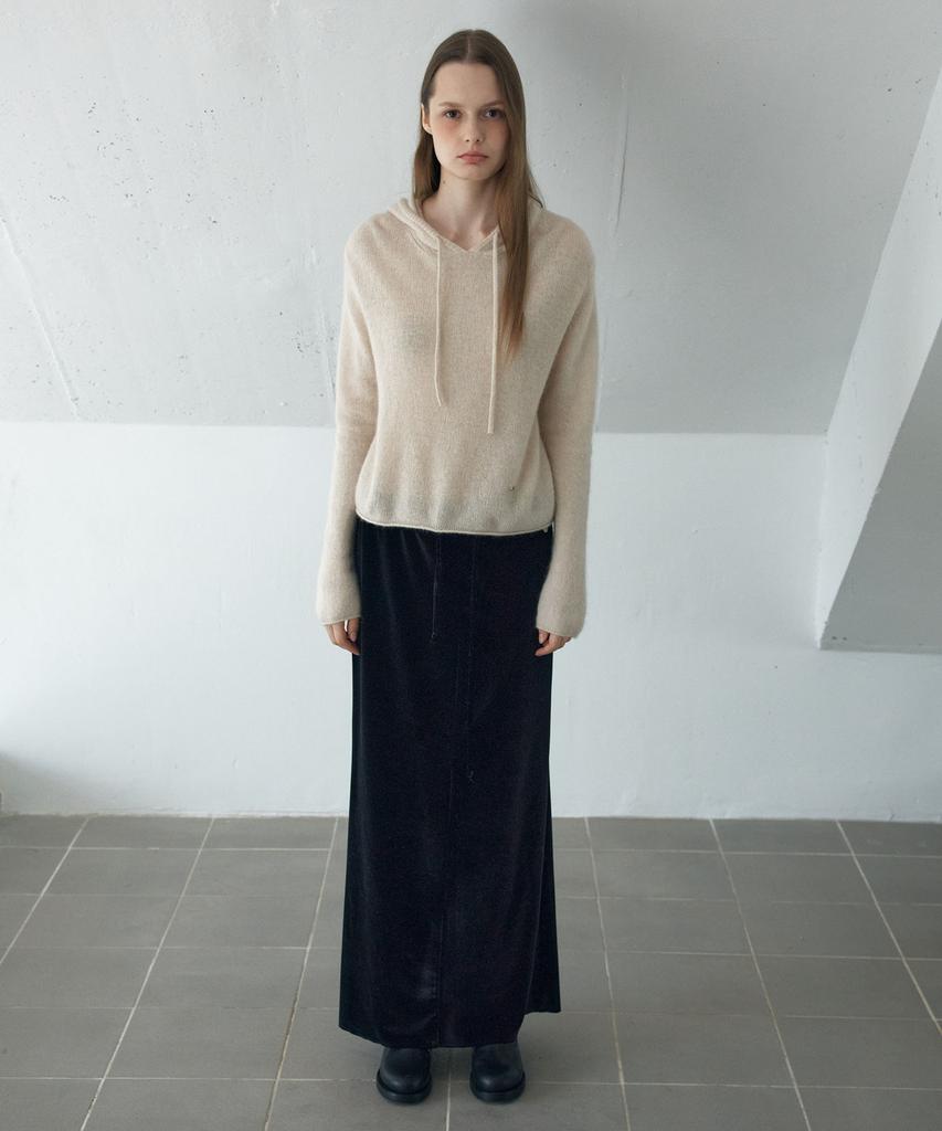 Ahwe Wool Blend Hooded Pullover_L Beige