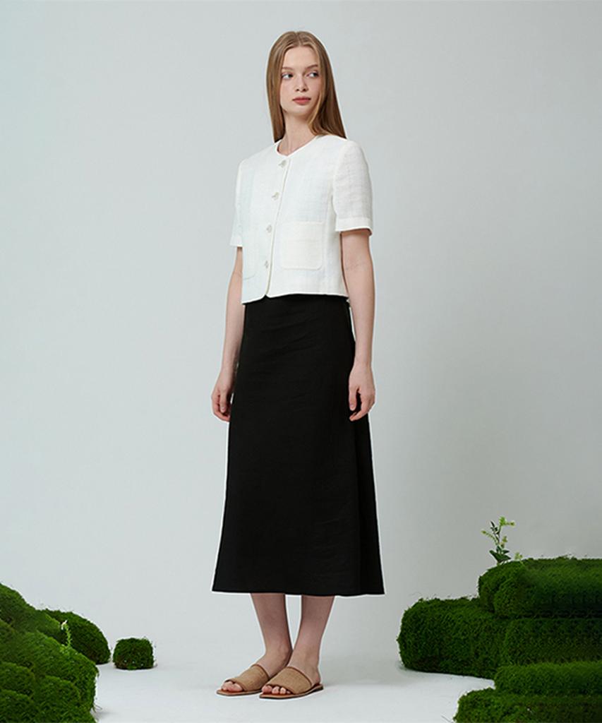 PINBLACK Linen Halter Dress Black