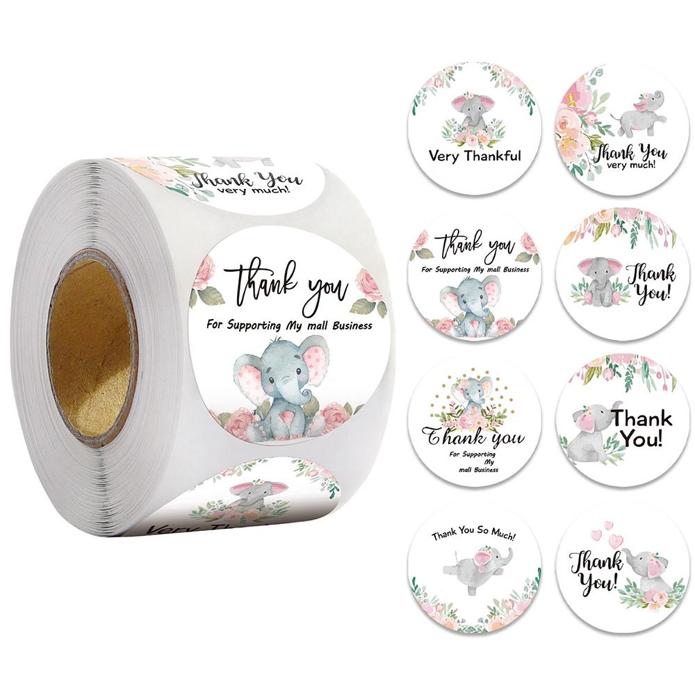 Custom Decal Stickerbook 8 Styles Cartoon Animals Thank You Note X042