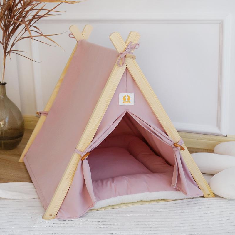 Husdjurstält boet Canopy Design Japansk och koreansk stil kabin kattsand Lyxmodeller för hundar och katter