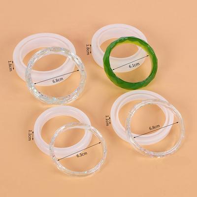 1Pc Silicone Bangle Mold Round Silicone Mold Diy Bracelet Model Casting Tools