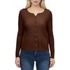 Women's V-neck Thin Long-sleeved Solid Color Short Knitted Sweater Slim Fit Sweater