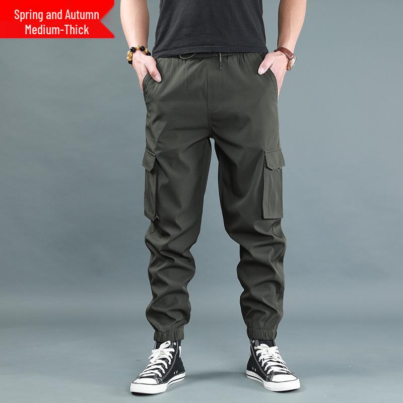 

Men s Trendy Quick-Dry Multi-Pocket Joggers: Spring/Autumn, Loose Fit, Plus Size Casual Outdoor Pants XL