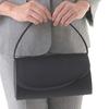 Aurora Black Formal Bag, Made in Japan, Round Asymmetrical Design, Water-Repellent, Large, Black, Suitable for Both Celebrations and Condolences,