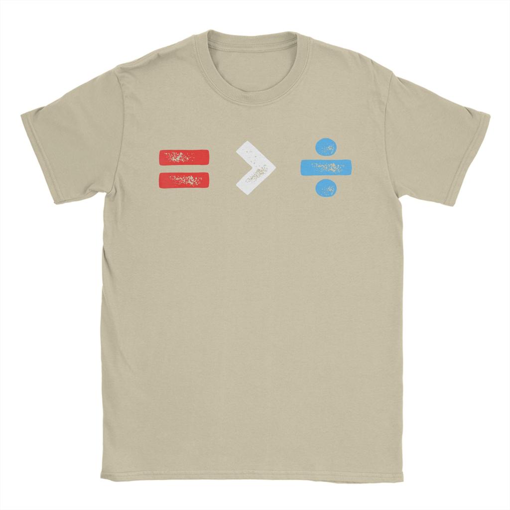 Mens Equality is Greater Than Division Black History Month T Shirt 100 Cotton Clothes Short Sleeve Tee Plus Size TShirts