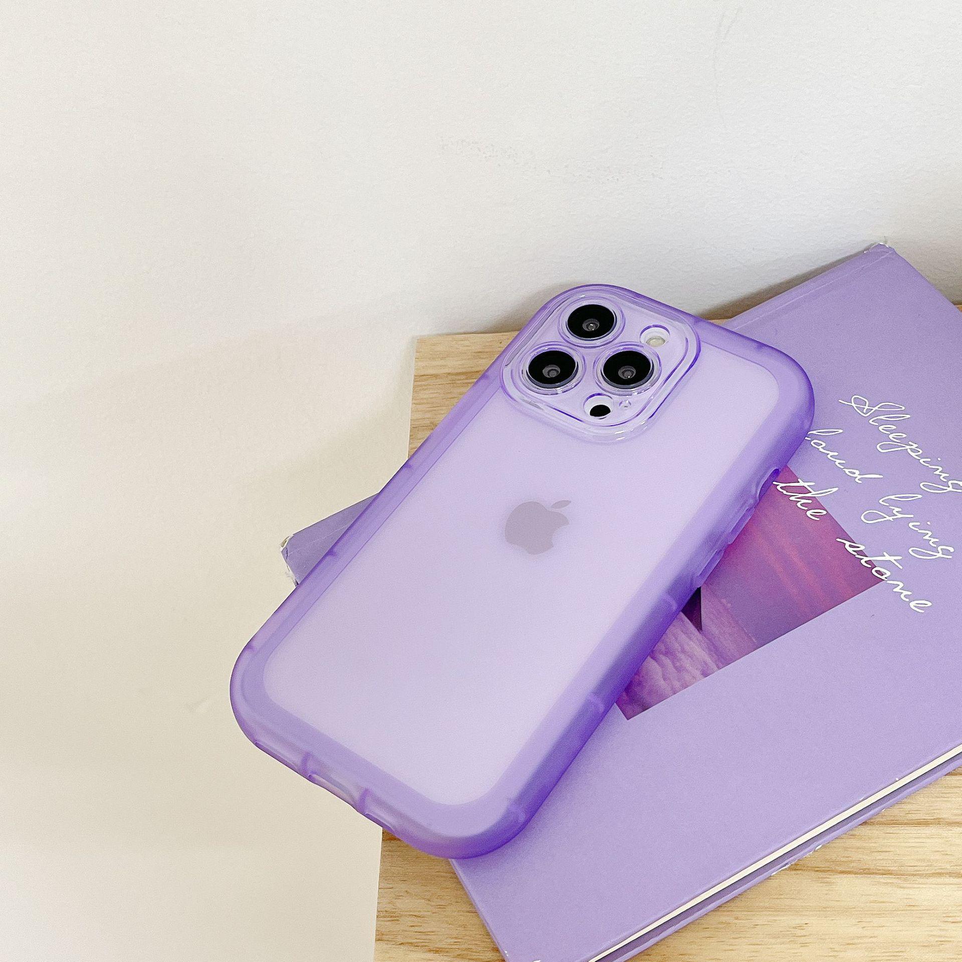 

All-Inclusive Transparent Silicone Protective Case for iPhone 11/12 Pro/14 - Candy Colors 14