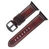 First Layer Real Cowhide Retro Leather Watch Strap Replacement for Apple Watch Series 1 2 3 4 5 7 8 9 SE Smart Watch Accessory