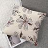 Ink Daisy Square Jacquard Pillow Cover for Sofa Office Waist Cushion Cover Home Decorative Pillowcase