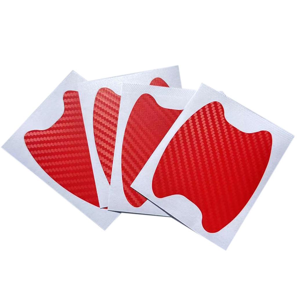 4Pcs/Set Car Styling Mouldings Sticker Car Door Sticker Carbon Fiber Scratches Resistant Cover Auto Handle Film Parts
